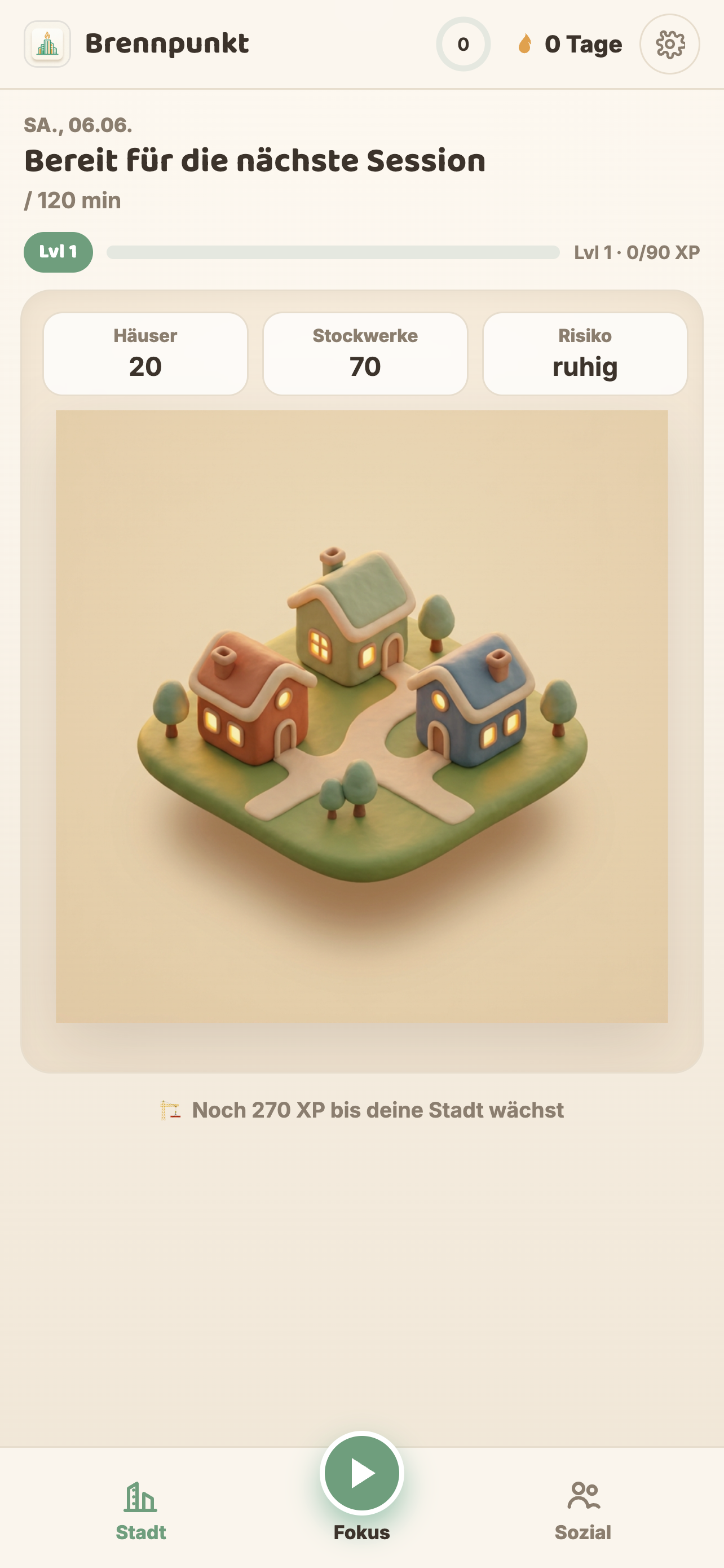 Screenshot einer Brennpunkt Stadt